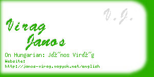 virag janos business card